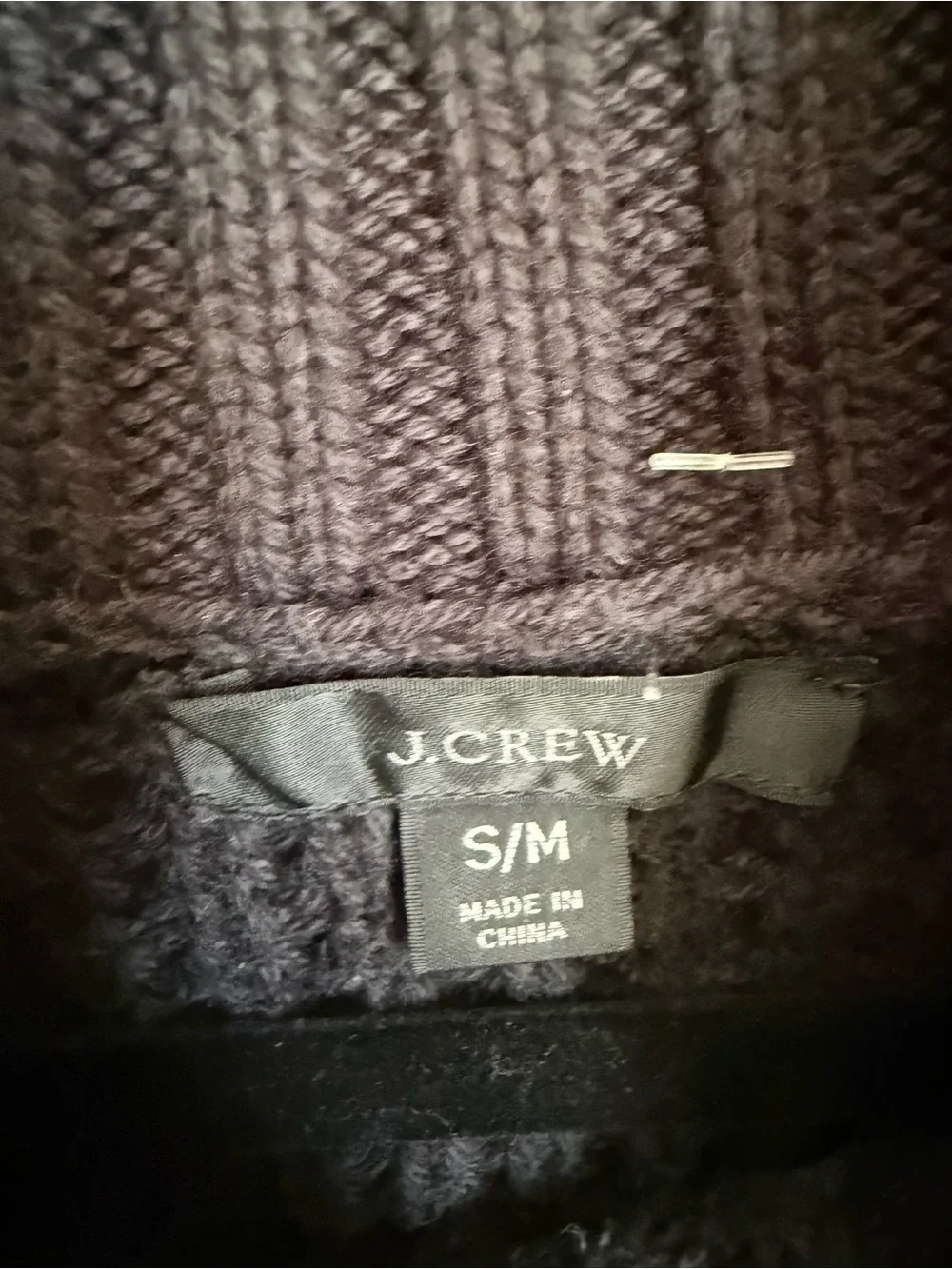 J. Crew Black Chunky Turtleneck Tunic Sweater size S/M. EUC.